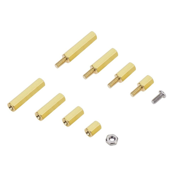 180 st Hex Mässing Spacer Sortiment Kit Standoff skruvmutter