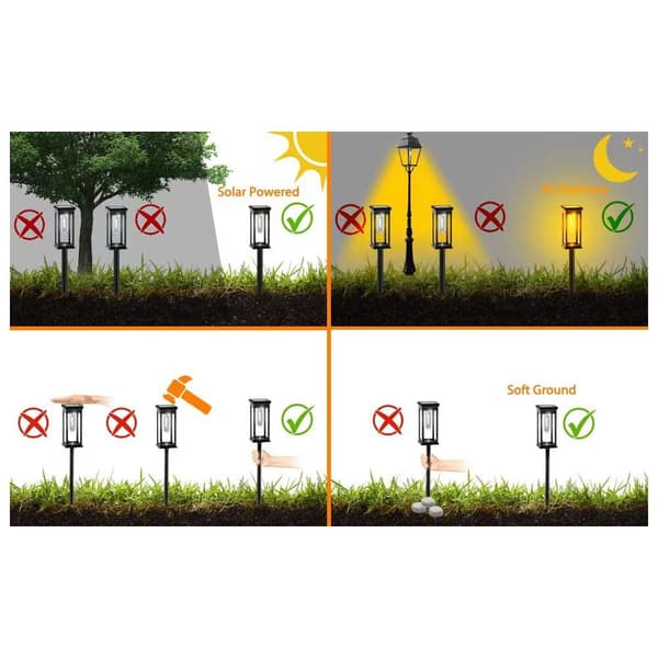 2kpl Solar Pathway Lights Outdoor Bright