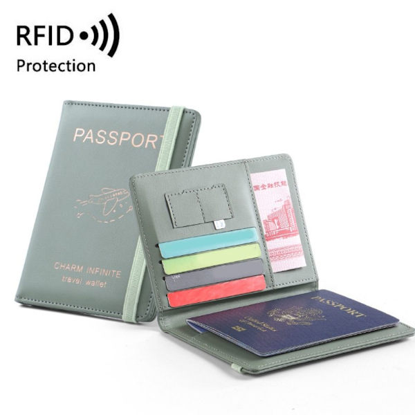 RFID Passport Cove Passport Protector GRÖN Green