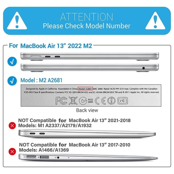 Laptoptaske M2 A2681 TRANSPARENT-SORT TRANSPARENT-SORT