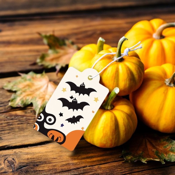 80 kpl Halloween-riippuvat etiketit Pakettitarra Käärittävä ripustuskortti