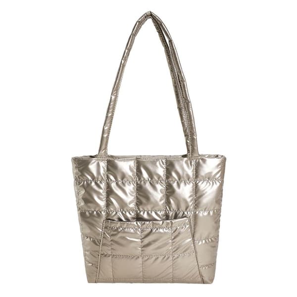 Tygkassar Quiltade Handväskor SILVER silver