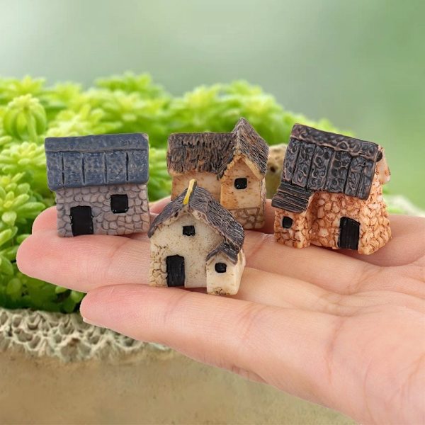 10 stk hus miniature figur harpiks dukkehuse 4 4 4