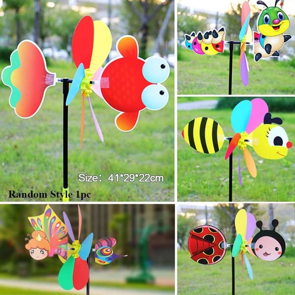 Värikäs Animal Windmills Layout Pinwheels Lelut Plastic Wind