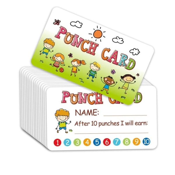 Punch Cards Belöningskorts beteendediagram