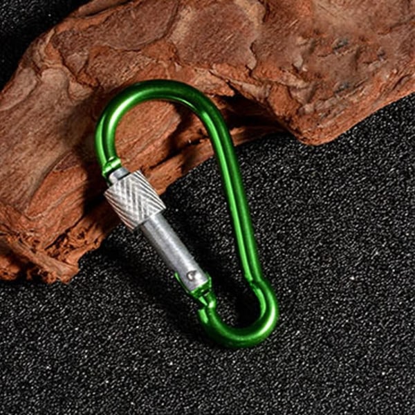 5kpl Outdoor Sports Carabiner Turvasolki Avaimenperä VIHREÄ Green