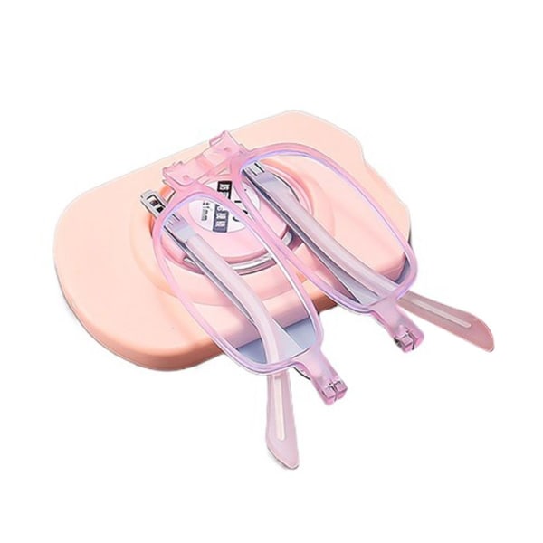 Anti-Blue Light Läsglasögon Vikbara glasögon ROSA Pink Strength 250