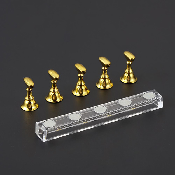 Nagellacksövningstips Nagelkonst Displayställ GULD gold
