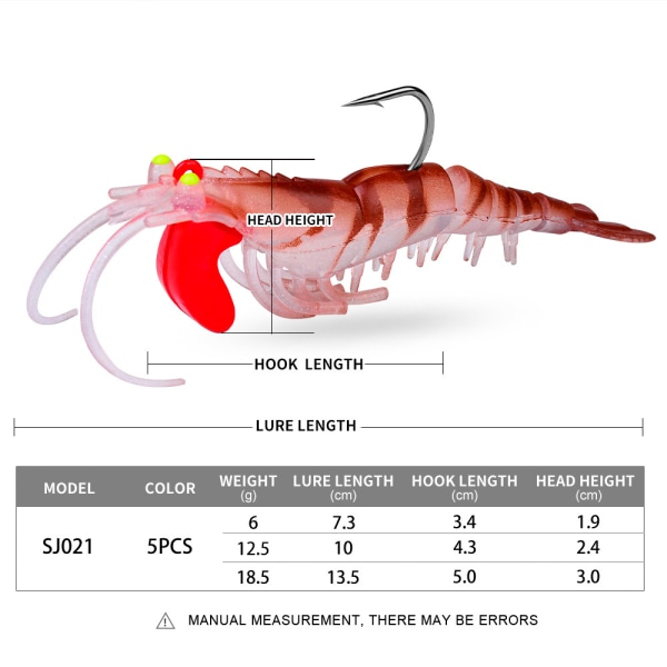 2kpl Minnow Fishing Lure Shrimp Bait 10CM 13GD D 10CM 13GD