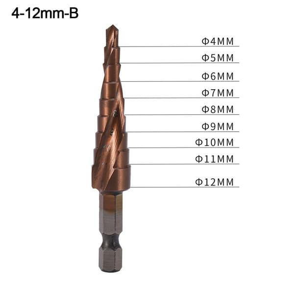 Trinnbor HSS 4-12MM-B