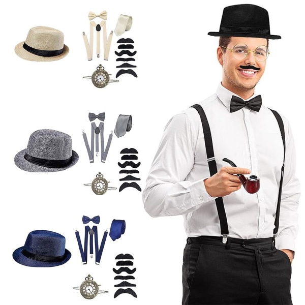 Cosplay kostymer tilbehør Flott Gatsby GRÅ Grey
