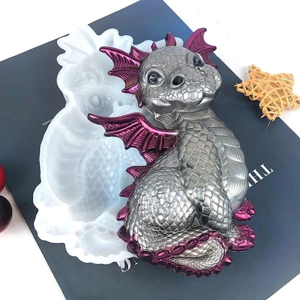 Dragon seinään ripustettava mold Dragon patsas mold SININEN Blue