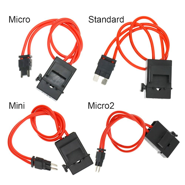 2stk Bilsikringsholder Sikringsforlengelsesledning 2STK MICRO2 2STK MICRO2 2pcs Micro2