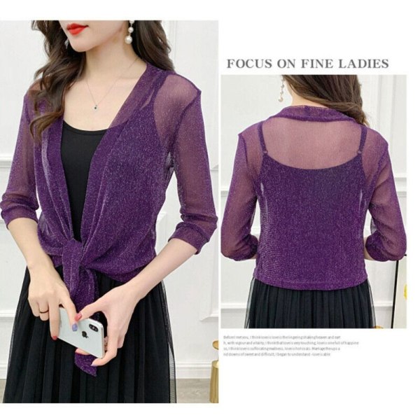 Naisten neuletakki, ilmastointi paita PURPLE Purple 65f7 | Purple | Fyndiq
