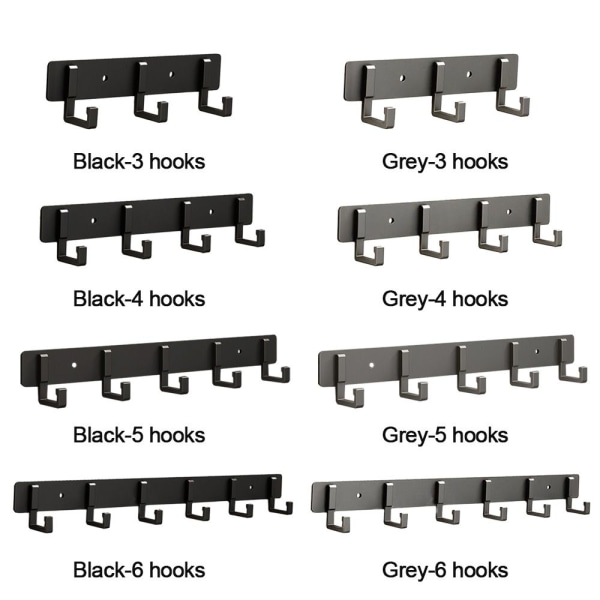 Vägg Dörrkrok Vardagsrum Dörrkrok GRÅ 3 KROKAR 3 KROKAR Grey 3 hooks-3 hooks