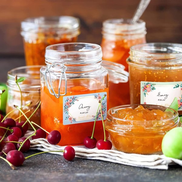 250/500 STK Sauce Flasker Etiket Klistermærke Blomster Etiketter C-250PCS C-250PCS