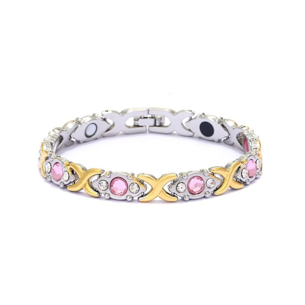 Magneettiset rannerenkaat Menopause Reliving Rannekoru HOPEAA JA KULLAA Silver and Gold