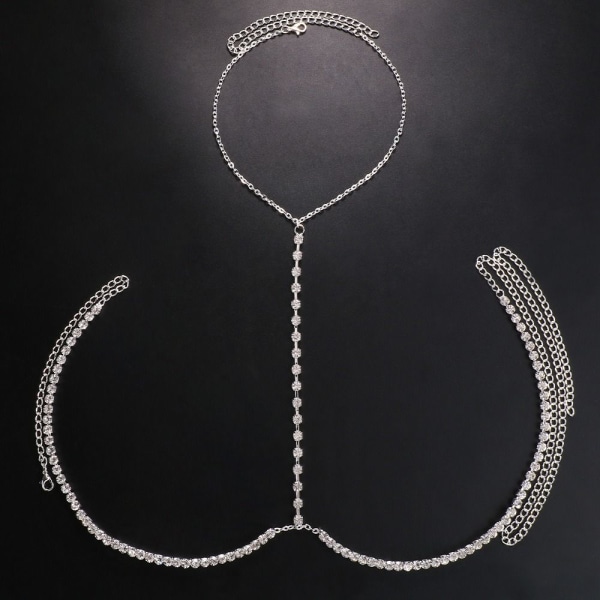 BH Body Chain Rhinestone Body Chain SILVER Silver