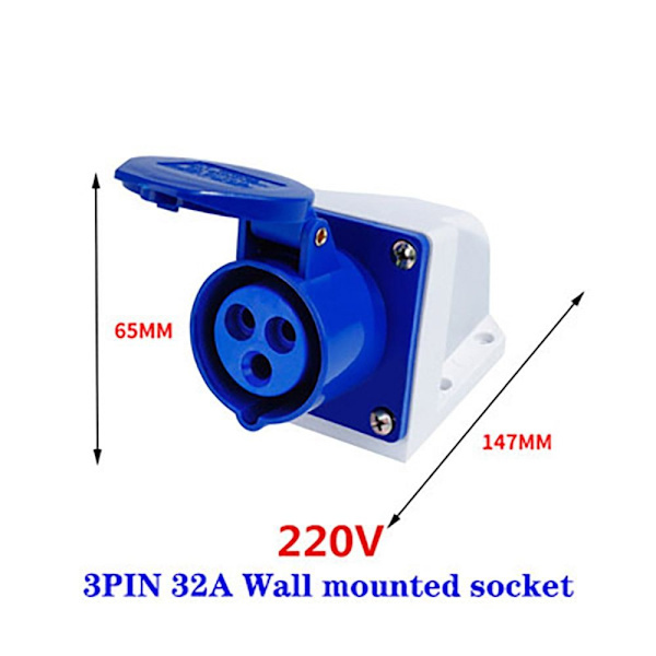 Industrial Plug and Socket -liitin 32A 32A 32A