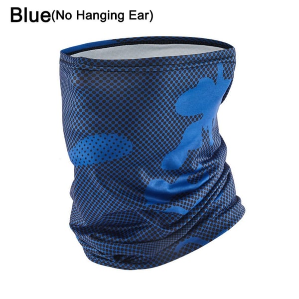 Fiske Sport Halvmask Ridning Löpscarf BLÅ INGEN HÄNGNING Blue No Hanging Ear-No Hanging Ear