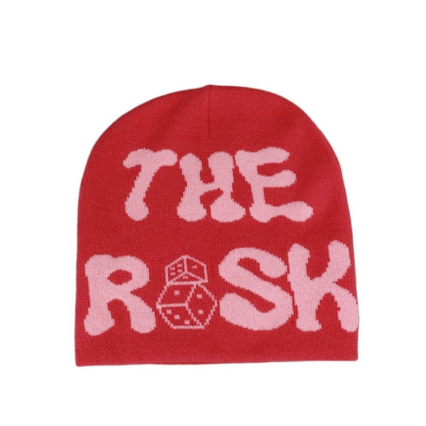 Knitting Cap Hat Pipo Bonnet ROSE RED rose red