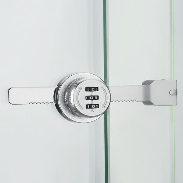 2ST Glasdörr Lösenordslås Display Case SILVER 14MM silver 14mm
