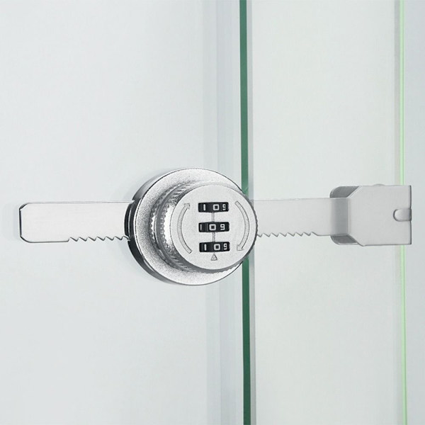 2ST Glasdörr Lösenordslås Display Case SILVER 32MM silver 32mm