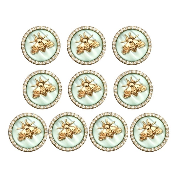 10 Stk Rhinestone Knapper Perle Hårnåler BLÅ 23MM Blue 23mm