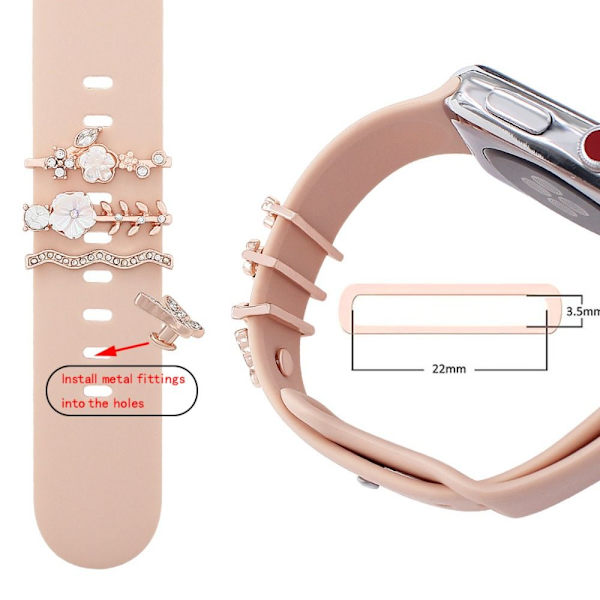 Rem Dekorativ Ring Armband Dekoration ROSE GULD Rose Gold