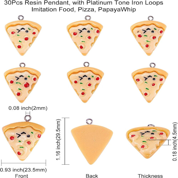 30 stk søde pizza charms