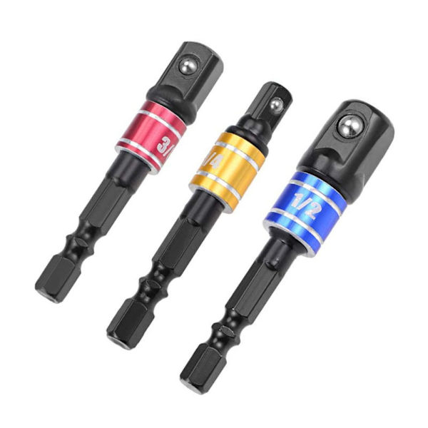 Elektrisk skiftnyckelhylsa Socket Bits Set SVART Black