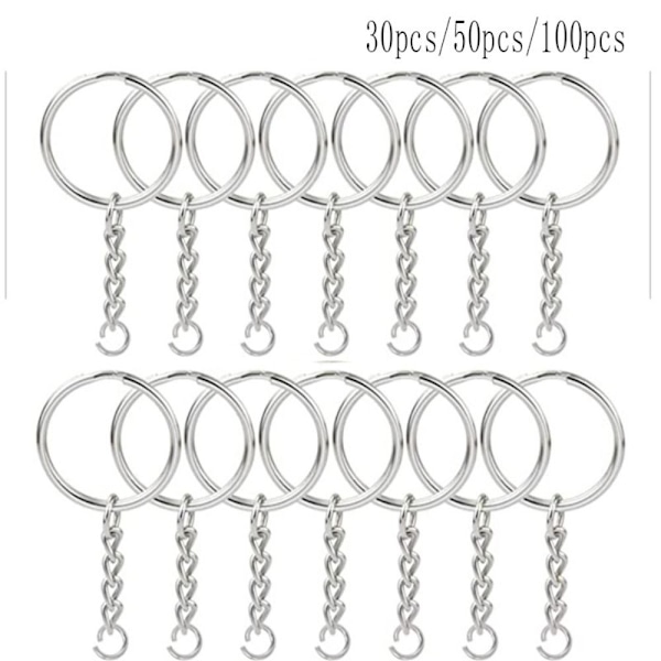 100 stk Nøkkelringer Metall Nøkkelring 100 STK 100pcs