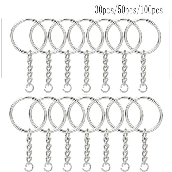 50 stk Nøkkelringer Metall Nøkkelring 50 STK 50pcs