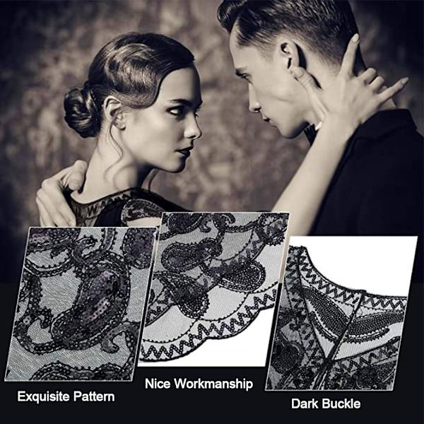 Kvinder Sjal Aften Prom Cape SORT black