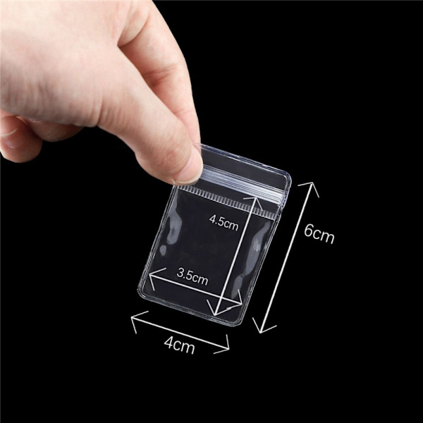 100 stk./parti Zip Lock Bag Selvforsegling opbevaringsposer 4X6CM 4x6cm