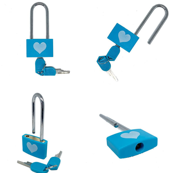 Långt handtag Parlås Love Lock Hänglås Alla hjärtans dag vit