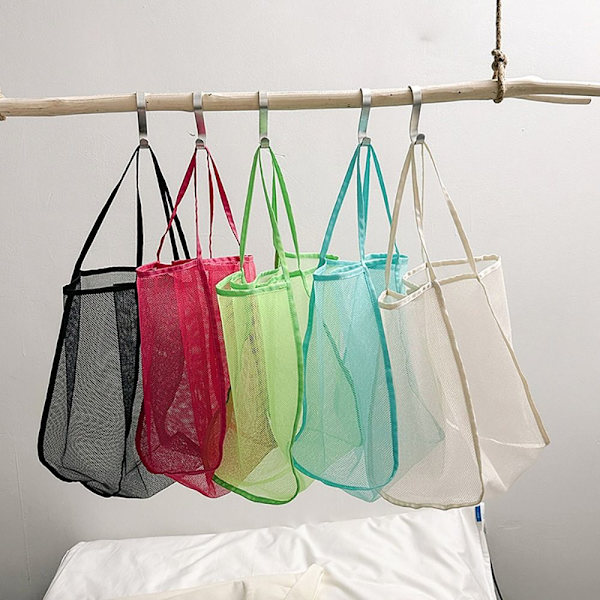 Mesh skuldertaske håndtaske SORT black