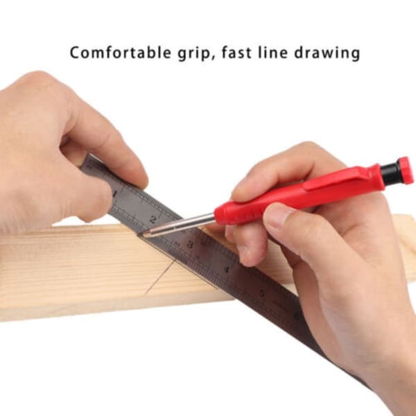 Solid Carpenter Pencil Träbearbetningsmärkning Mekanisk Kit