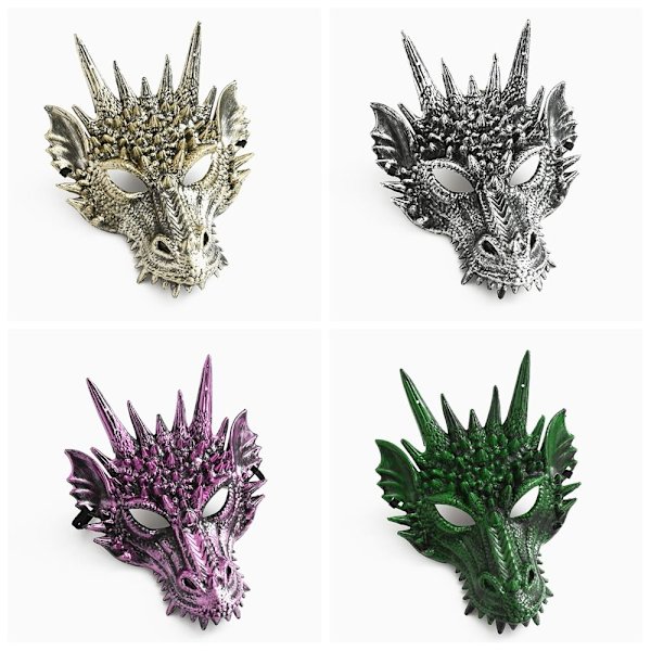 Cosplay Mask Mask Rekvisita SILVER silver