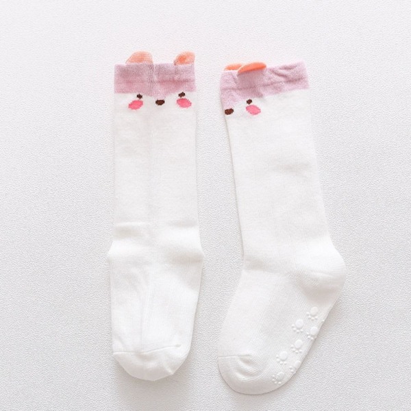 1 Par Fox Baby Sok Toddler Lange Sokker HVID White