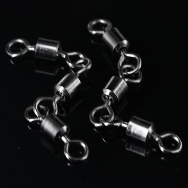 20 st Fishing Snap Connector med Pin Rolling Swivel 3 3 3