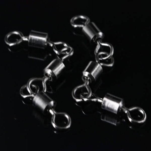 20 st Fishing Snap Connector med Pin Rolling Swivel 5 5 5