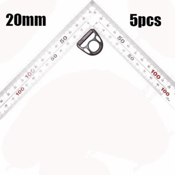 2/5 stk Firkantet Krog Webbing Spænder 25MM 25mm