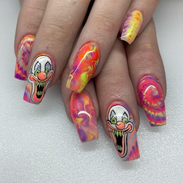 24st Halloween Naglar Lång Balett Fake Nail SN083 SN083