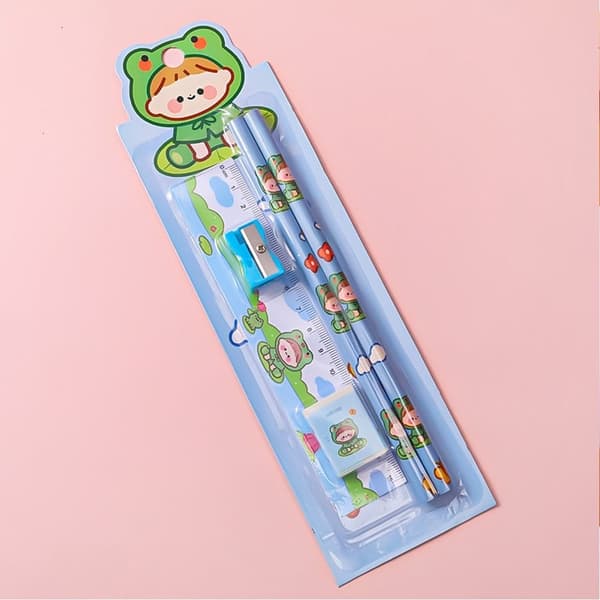 5 st Pencil Eraser Set Pennlåda AA A