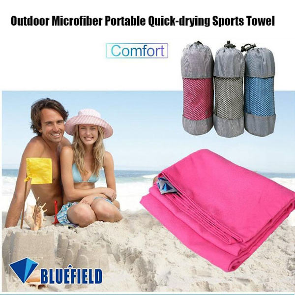 Utomhus mikrofiberhandduk Sporthandduk GRÅ Grey