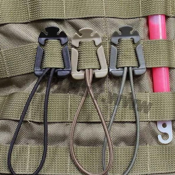 10ST Ryggsäck Spänne Clamp Karbinhake BRUN brown