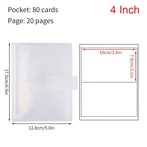Fotoalbum Bildekortholder 4 TOMMERS-80 KORT 4 TOMMERS-80 KORT 4 Inch-80 Cards