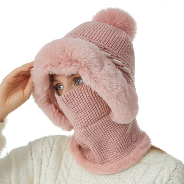 Neulottu hattu cover Niskalippikset PINK pink