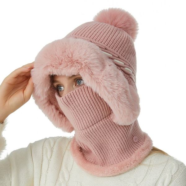 Strikket Hat Face Cover Halshætter PINK pink